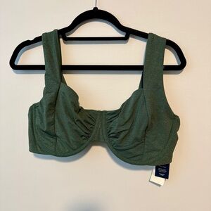 Abercrombie & Fitch green bikini top